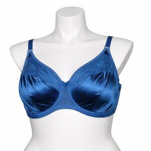 ELOMI Caitlyn Full Cup Side Support Blue Bra (8030) Underwire Size 40F